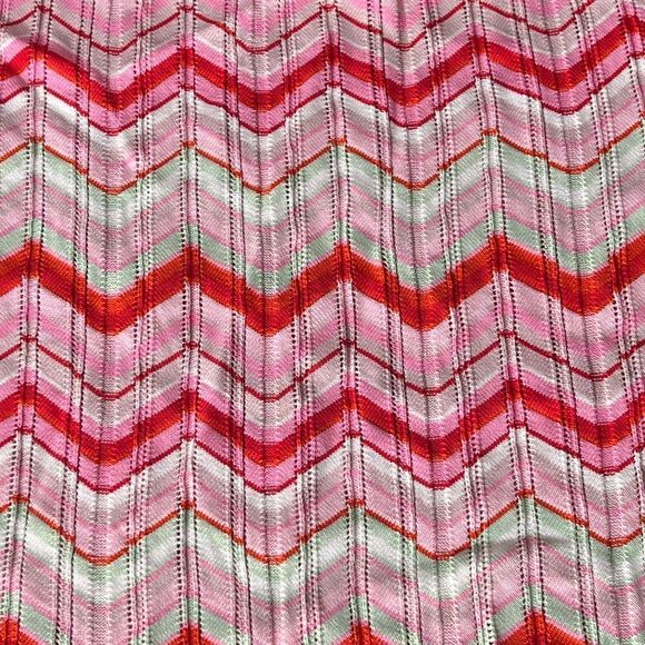 Torn by Ronny Kobo Pink Red Chevron Crochet 2-Piece Set Skirt Set. Medium. NWT! - Picture 3 of 16